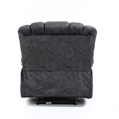 Fauteuil inclinable manuel surdimensionné en tissu rembourré, canapé simple réglable pour salon avec commande à levier latéral