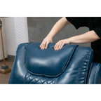 Fauteuil inclinable électrique surdimensionné en cuir PU avec massage, chauffage lombaire, porte-gobelet, position à plat à 180°