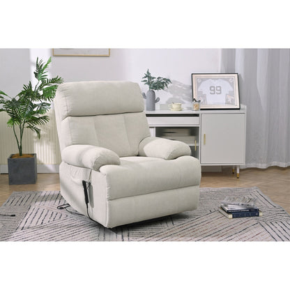 Fauteuil inclinable électrique surdimensionné pour personnes âgées, canapé inclinable avec télécommande, poche latérale, siège spacieux