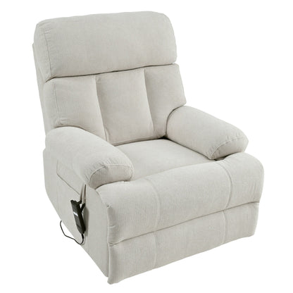 Fauteuil inclinable électrique surdimensionné pour personnes âgées, canapé inclinable avec télécommande, poche latérale, siège spacieux