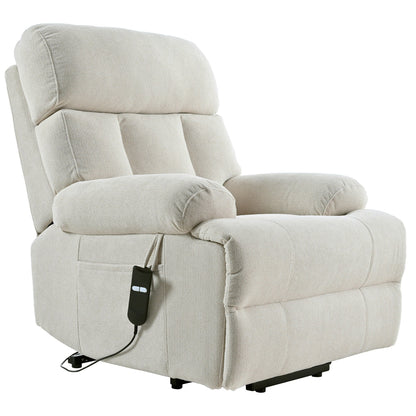 Fauteuil inclinable électrique surdimensionné pour personnes âgées, canapé inclinable avec télécommande, poche latérale, siège spacieux