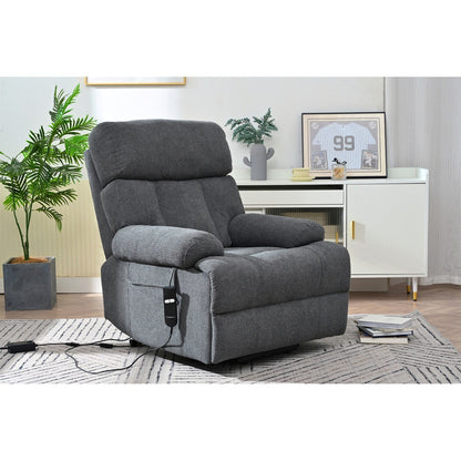 Fauteuil inclinable électrique surdimensionné pour personnes âgées, canapé inclinable avec télécommande, poche latérale, siège spacieux