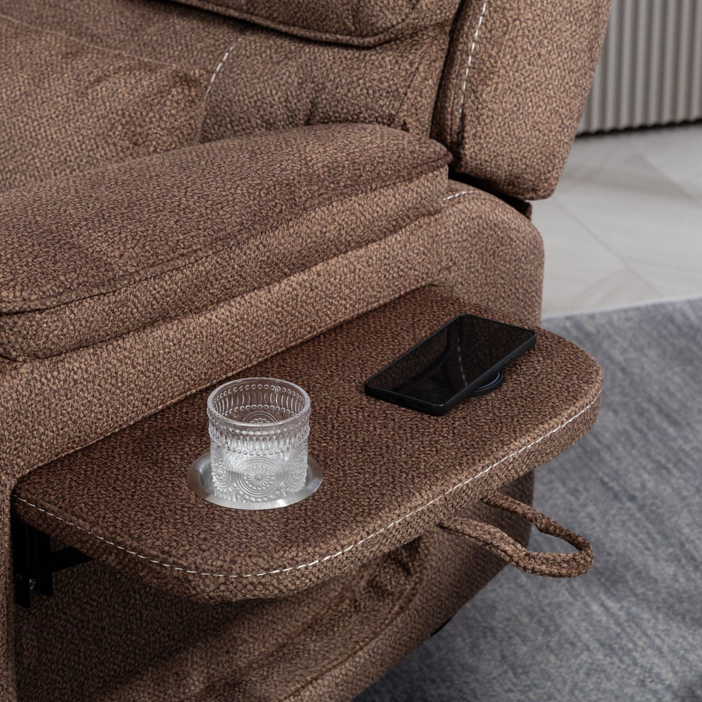 Fauteuil inclinable électrique surdimensionné avec massage thermique, position allongée à 180°