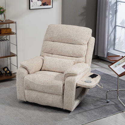 Fauteuil inclinable électrique surdimensionné avec massage thermique, position allongée à 180°