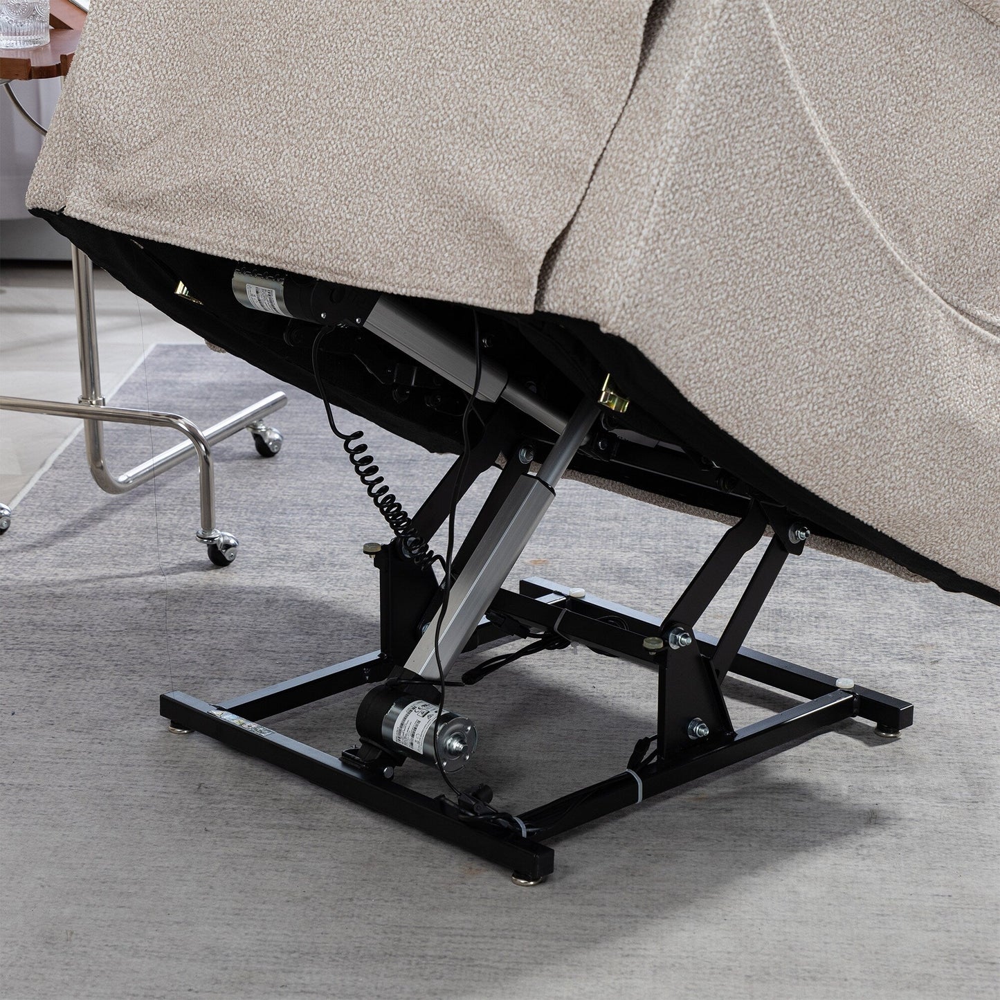 Fauteuil inclinable électrique surdimensionné avec massage thermique, position allongée à 180°