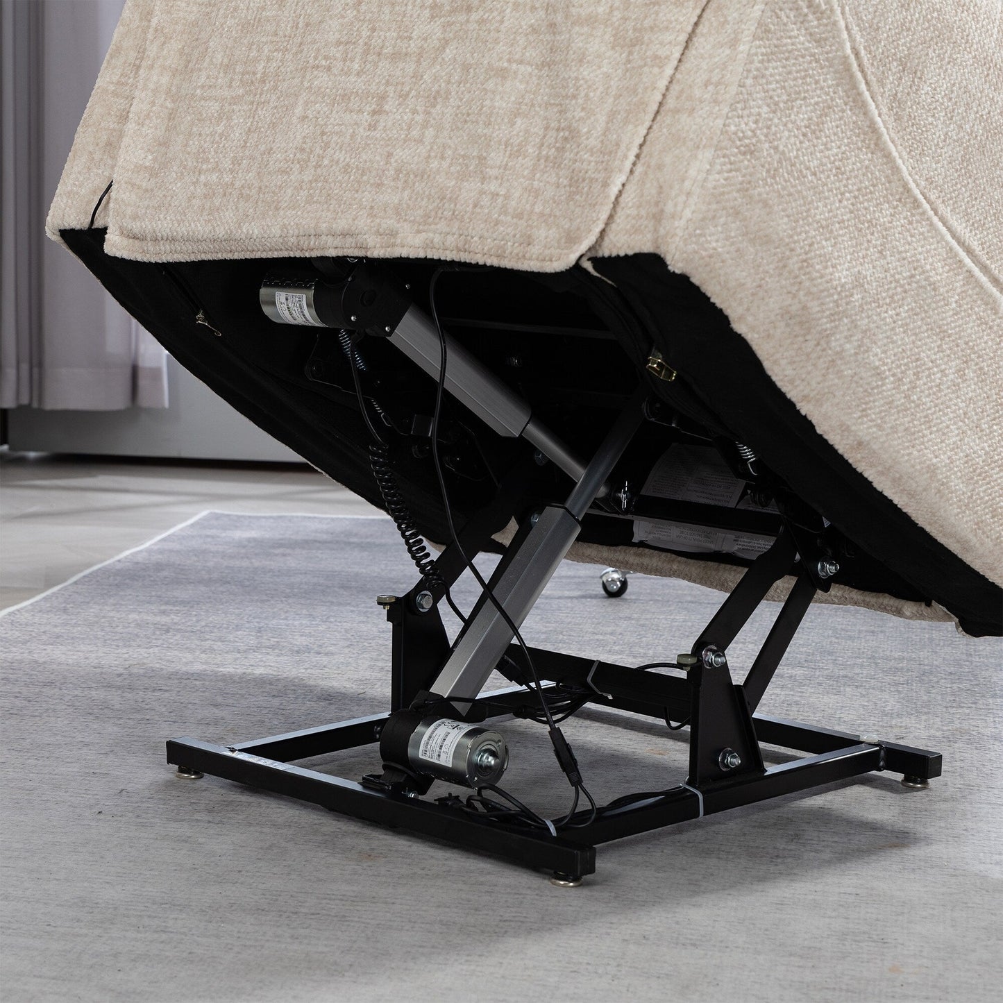 Fauteuil inclinable électrique surdimensionné avec massage thermique, position allongée à 180°