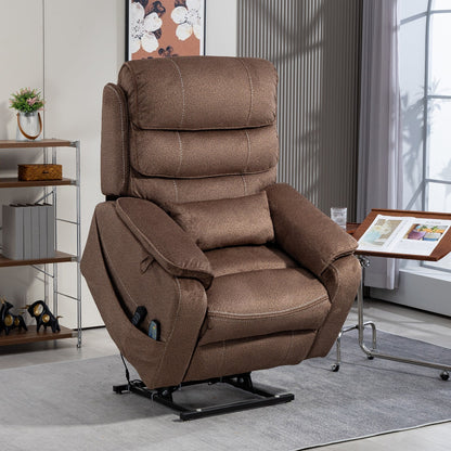 Fauteuil inclinable électrique surdimensionné avec massage thermique, position allongée à 180°