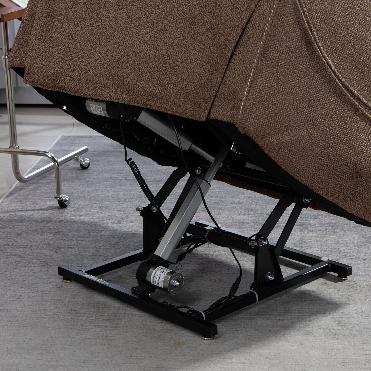 Fauteuil inclinable électrique surdimensionné avec massage thermique, position allongée à 180°
