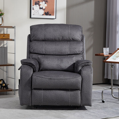 Fauteuil inclinable électrique surdimensionné avec massage thermique, position allongée à 180°