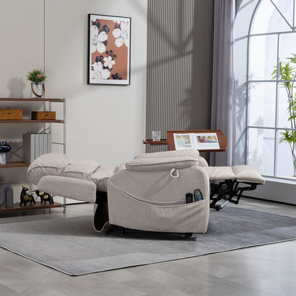 Fauteuil inclinable électrique surdimensionné avec massage thermique, position allongée à 180°