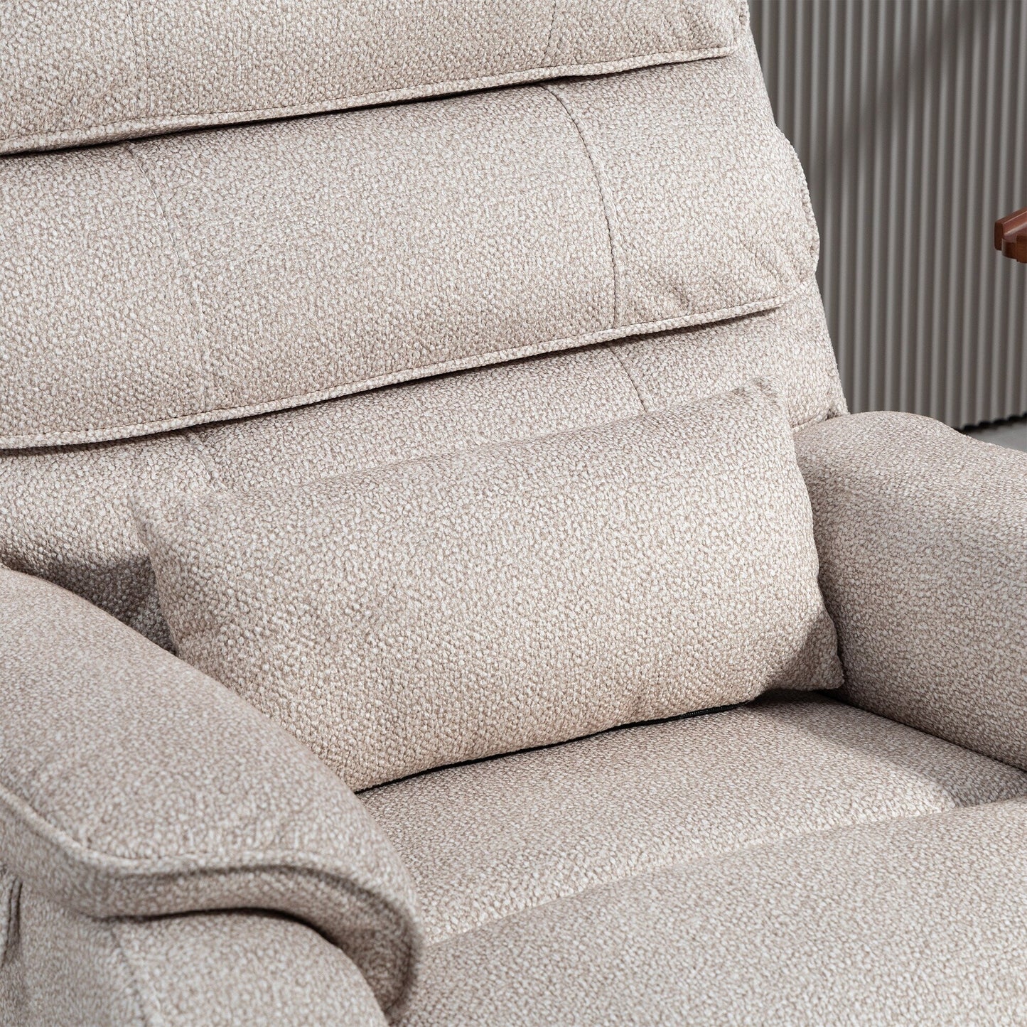 Fauteuil inclinable électrique surdimensionné avec massage thermique, position allongée à 180°
