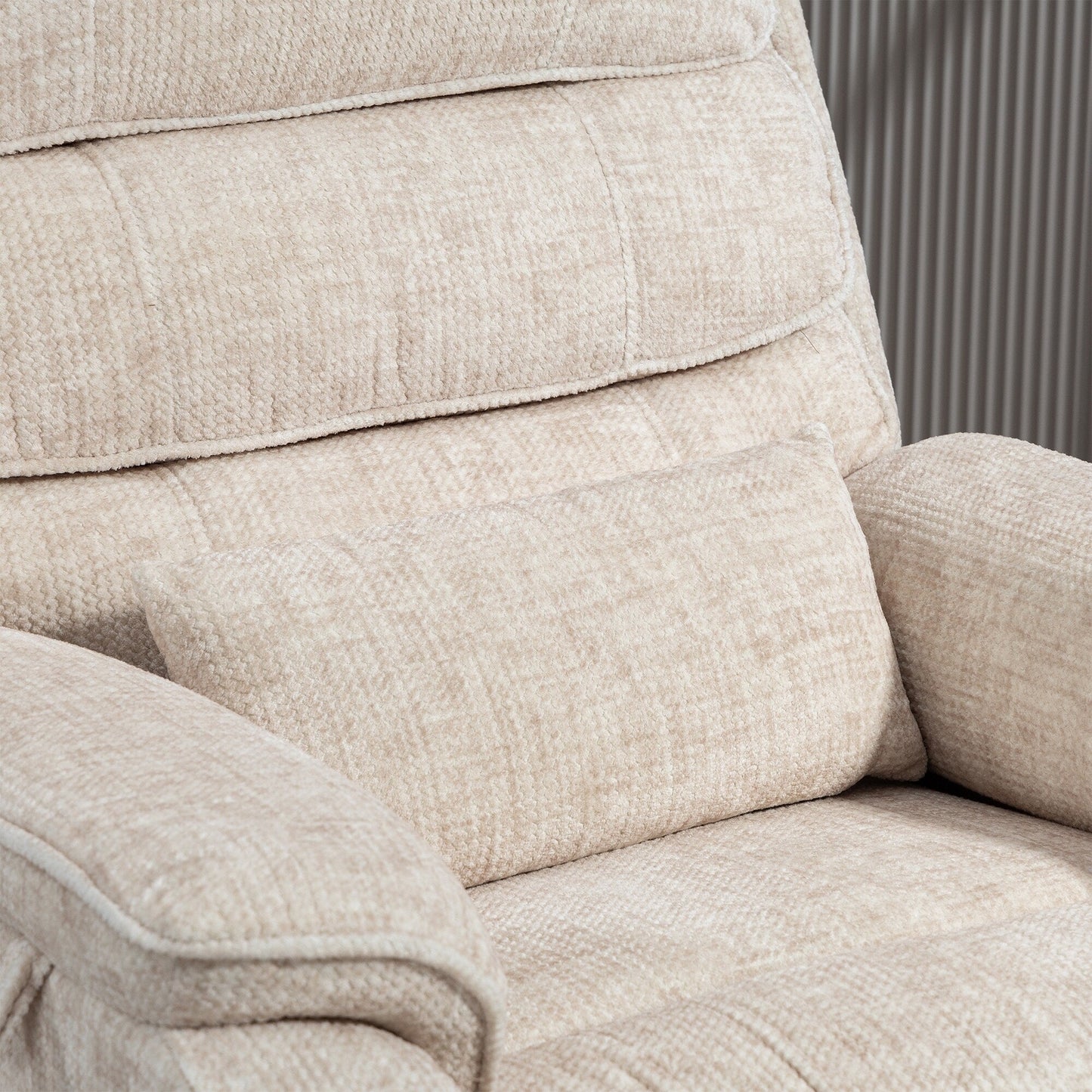 Fauteuil inclinable électrique surdimensionné avec massage thermique, position allongée à 180°