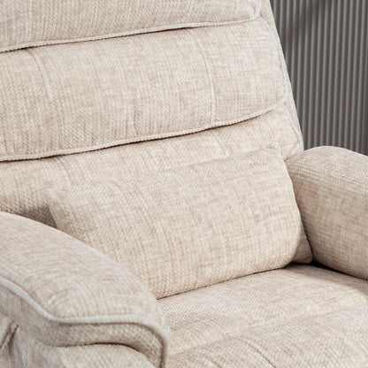 Fauteuil inclinable électrique surdimensionné avec massage thermique, position allongée à 180°