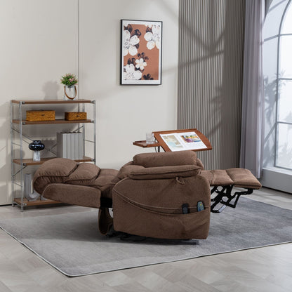 Fauteuil inclinable électrique surdimensionné avec massage thermique, position allongée à 180°
