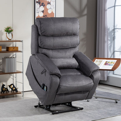 Fauteuil inclinable électrique surdimensionné avec massage thermique, position allongée à 180°