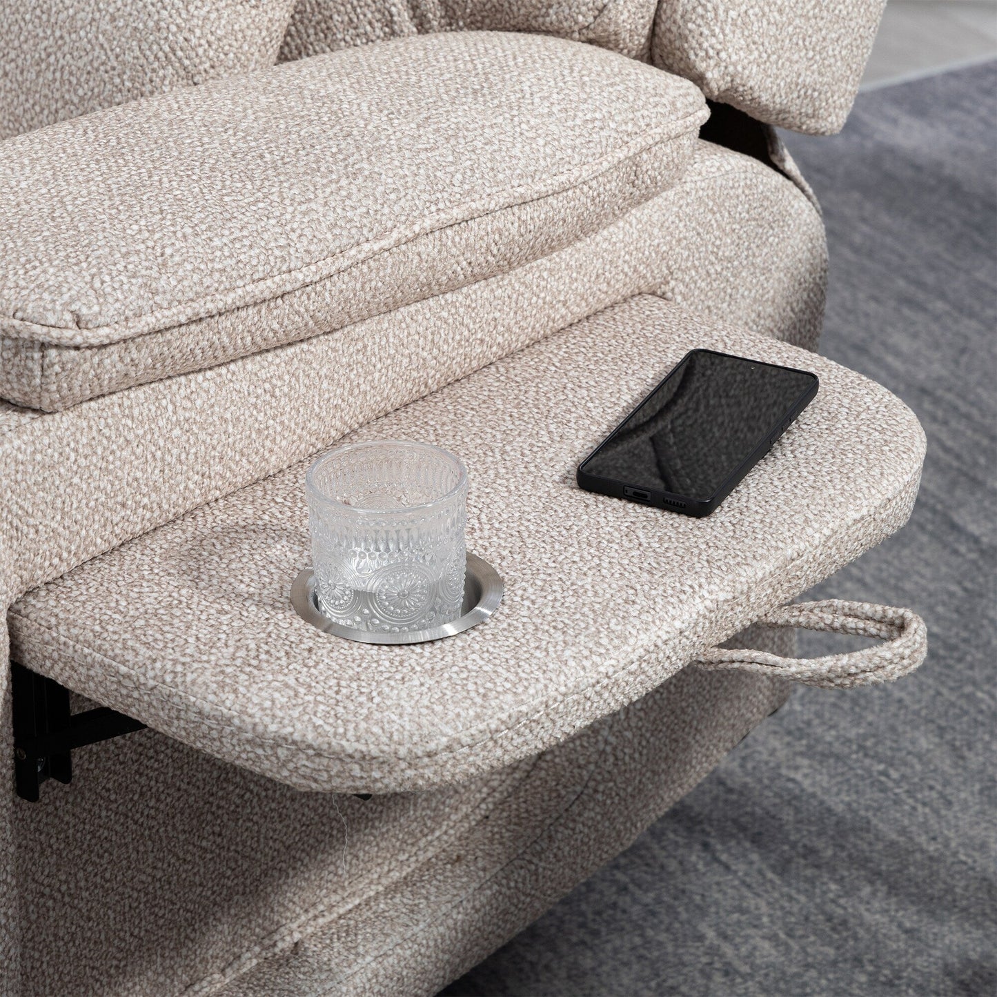 Fauteuil inclinable électrique surdimensionné avec massage thermique, position allongée à 180°