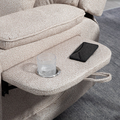 Fauteuil inclinable électrique surdimensionné avec massage thermique, position allongée à 180°