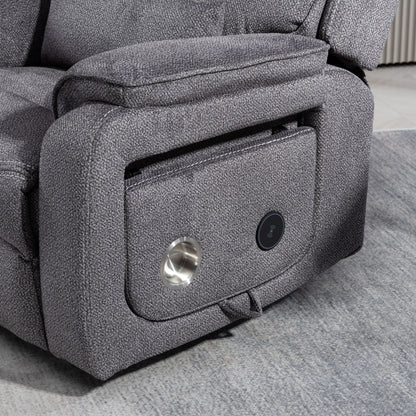Fauteuil inclinable électrique surdimensionné avec massage thermique, position allongée à 180°