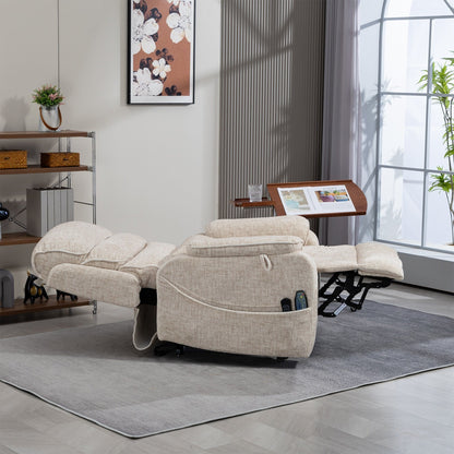 Fauteuil inclinable électrique surdimensionné avec massage thermique, position allongée à 180°