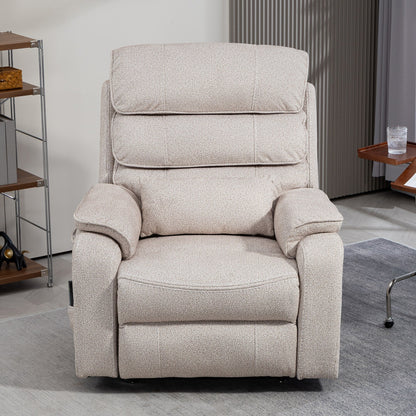 Fauteuil inclinable électrique surdimensionné avec massage thermique, position allongée à 180°