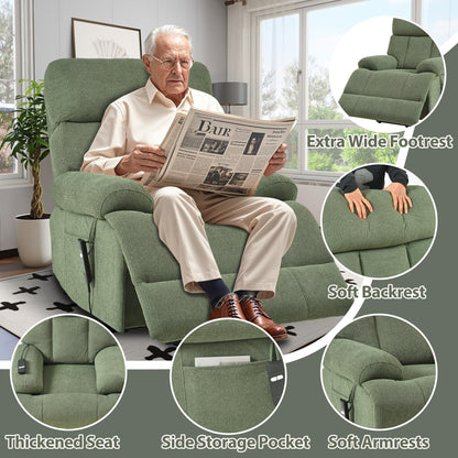 Fauteuil inclinable électrique surdimensionné pour personnes âgées