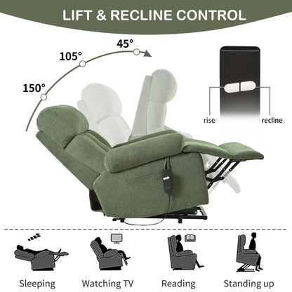 Fauteuil inclinable électrique surdimensionné pour personnes âgées