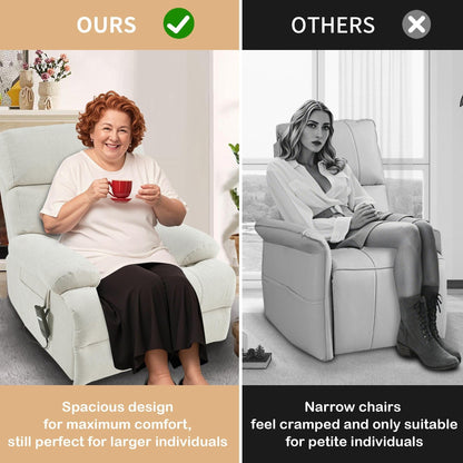 Fauteuil inclinable électrique surdimensionné pour personnes âgées