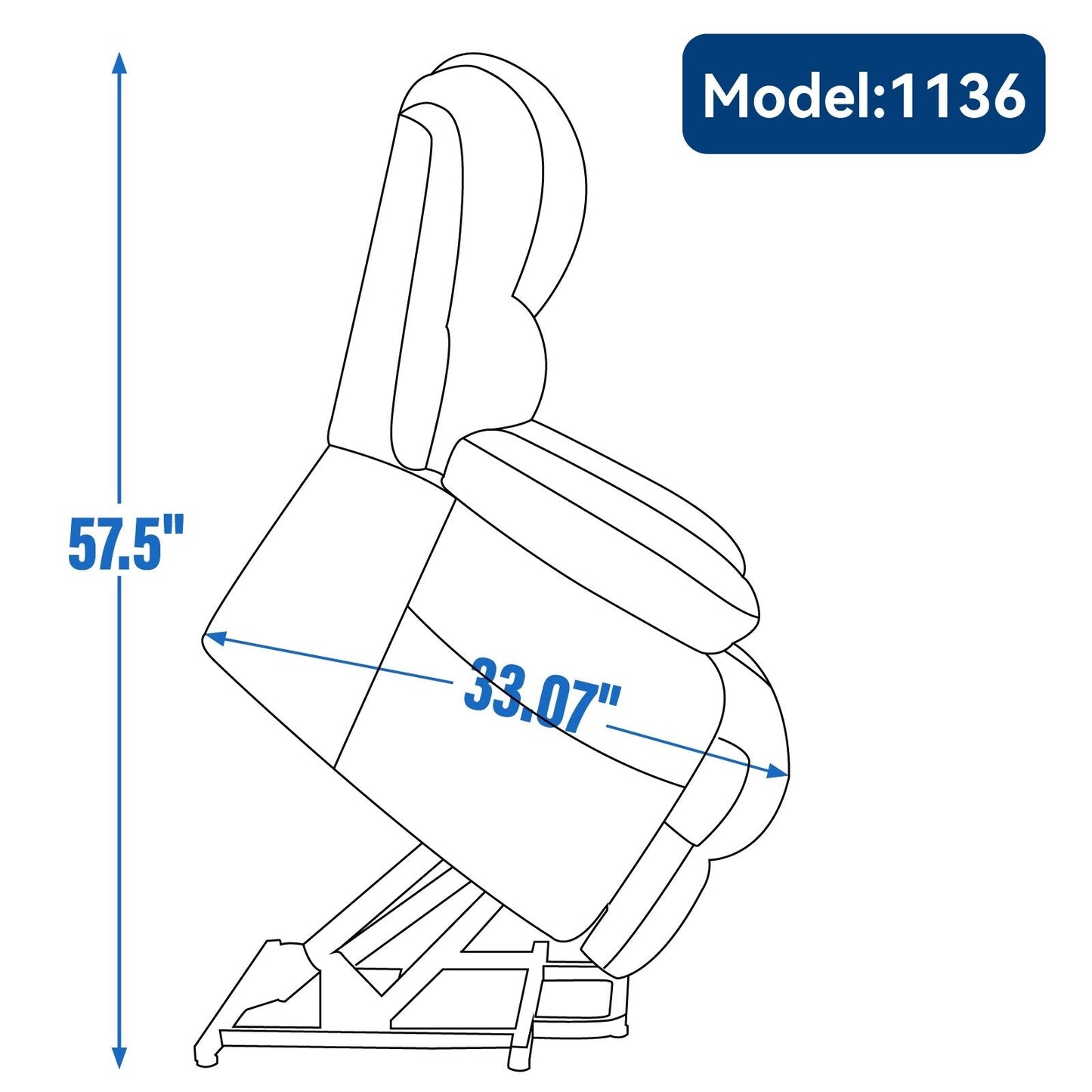 Fauteuil inclinable électrique surdimensionné avec massage, chauffage, vibration à 8 points, chauffage lombaire, port USB, deux poches latérales