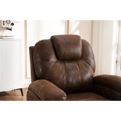 Fauteuil inclinable électrique surdimensionné avec moteur électrique silencieux et fonction massage, assemblage sans outil