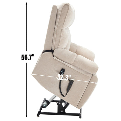 Fauteuil inclinable électrique surdimensionné avec deux moteurs, fonctions de chauffage et de massage, inclinaison infinie, porte-gobelets dissimulés