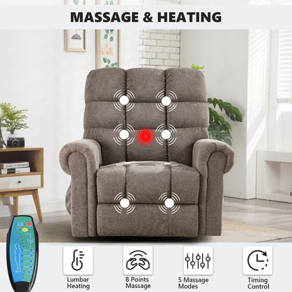 Fauteuils inclinables pivotants surdimensionnés à bascule et rembourrage manuel pour hommes de grande taille