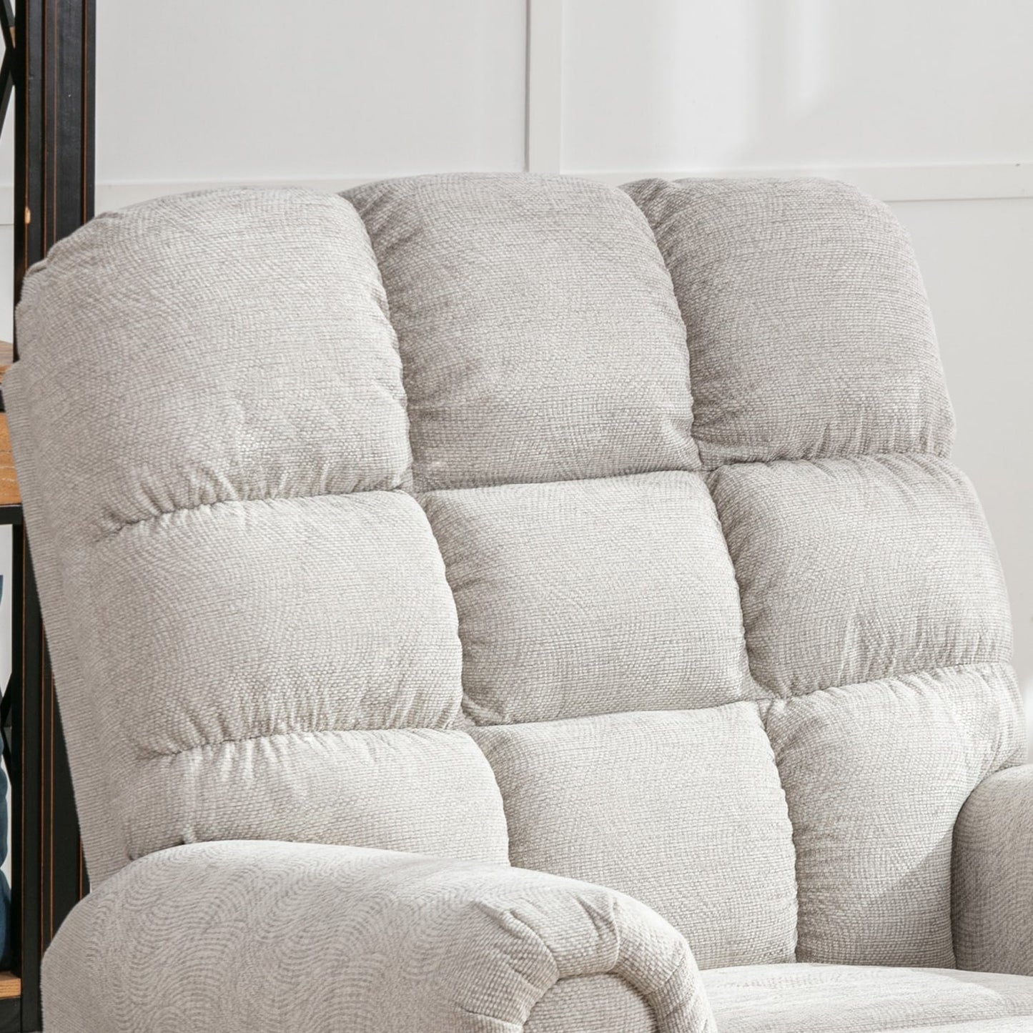 Fauteuils inclinables pivotants surdimensionnés à bascule et rembourrage manuel pour hommes de grande taille