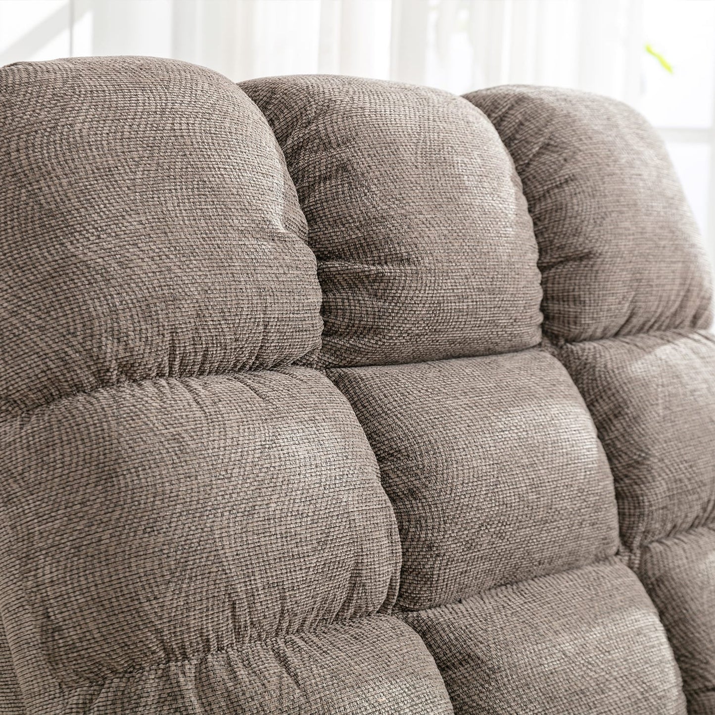 Fauteuils inclinables pivotants surdimensionnés à bascule et rembourrage manuel pour hommes de grande taille