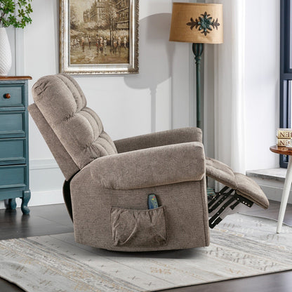 Fauteuils inclinables pivotants surdimensionnés à bascule et rembourrage manuel pour hommes de grande taille