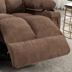 Fauteuil inclinable à bascule surdimensionné avec massage et chauffage, 2 porte-gobelets, port de chargement USB, inclinaison à 150° et fonction bascule à 30°