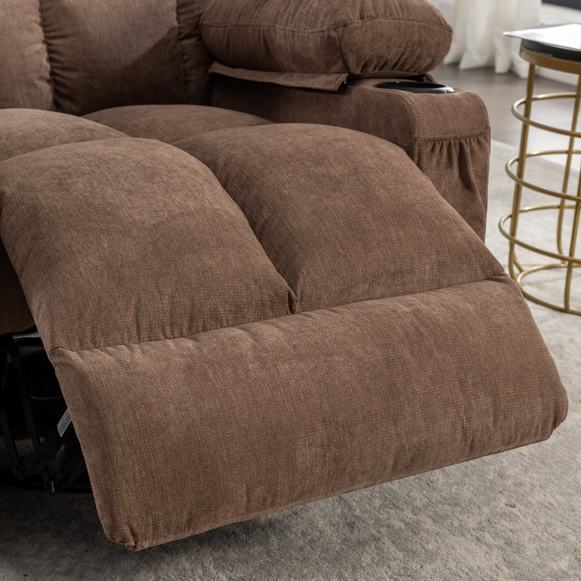Fauteuil inclinable à bascule surdimensionné avec massage et chauffage, 2 porte-gobelets, port de chargement USB, inclinaison à 150° et fonction bascule à 30°
