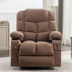 Fauteuil inclinable à bascule surdimensionné avec massage et chauffage, 2 porte-gobelets, port de chargement USB, inclinaison à 150° et fonction bascule à 30°