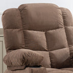 Fauteuil inclinable à bascule surdimensionné avec massage et chauffage, 2 porte-gobelets, port de chargement USB, inclinaison à 150° et fonction bascule à 30°