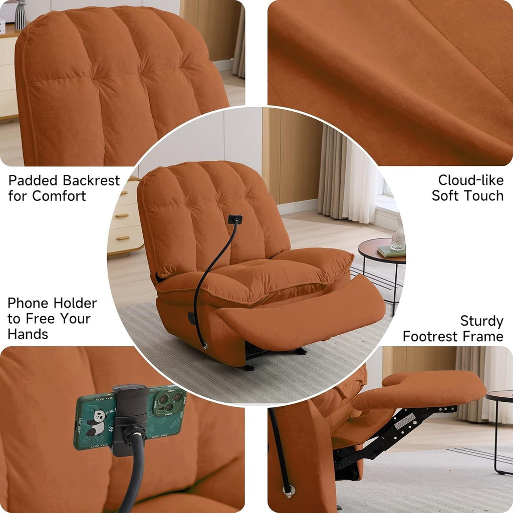 Fauteuils inclinables à bascule surdimensionnés pour adultes 400 lb