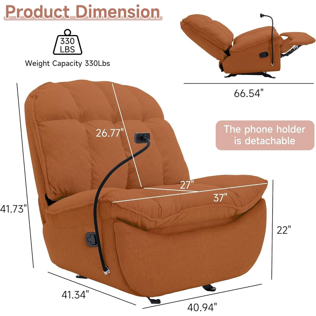 Fauteuils inclinables à bascule surdimensionnés pour adultes 400 lb