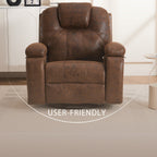 Canapé simple surdimensionné, fauteuil pivotant réglable avec poches latérales pour salon, salle de réunion, chambre à coucher
