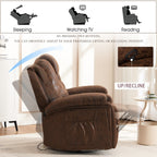 Canapé simple surdimensionné, fauteuil pivotant réglable avec poches latérales pour salon, salle de réunion, chambre à coucher
