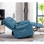 Fauteuil inclinable manuel rembourré surdimensionné avec massage par vibrations à 8 points, chauffage lombaire, 2 poches latérales