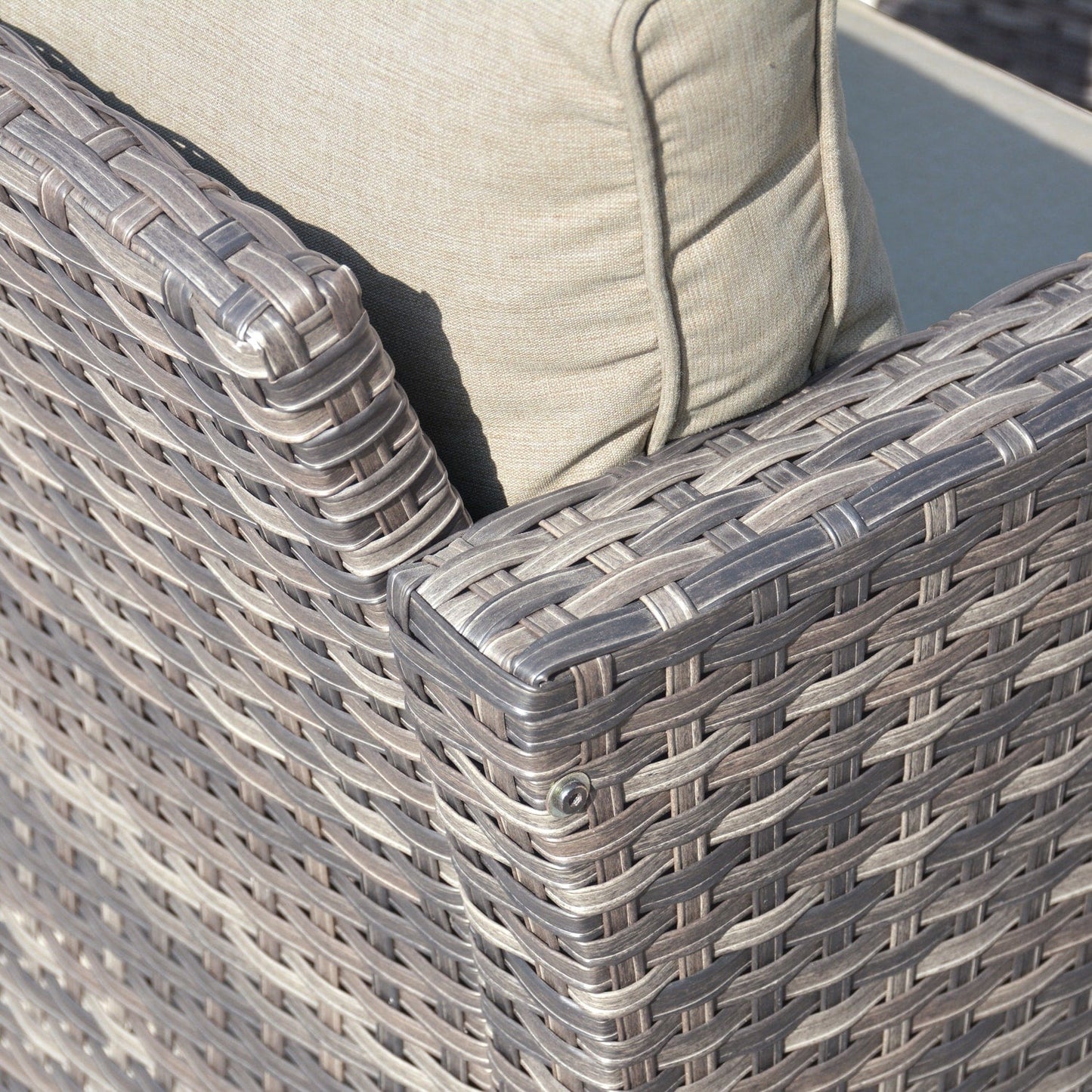 Ensemble de chaises de conversation en osier pour patio extérieur OVIOS