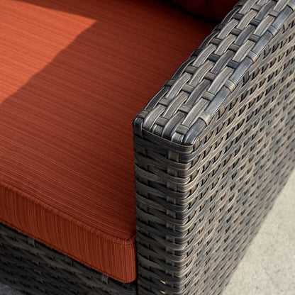 Ensemble de chaises de conversation en osier pour patio extérieur OVIOS