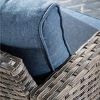Ensemble de meubles de patio OVIOS 7 pièces en osier avec chaises pivotantes à bascule