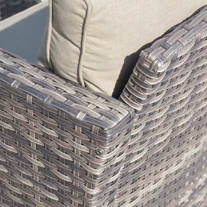 Ensemble de meubles de patio OVIOS 8 pièces en osier avec chaises pivotantes