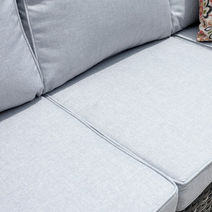 Ensemble de meubles de patio OVIOS 8 pièces en osier avec chaises pivotantes