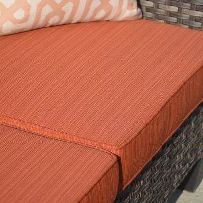 Ensemble de meubles de patio OVIOS 8 pièces en osier avec chaises pivotantes