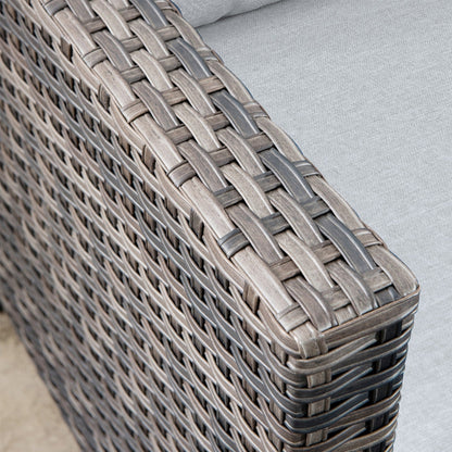Ensemble de meubles de patio OVIOS 8 pièces en osier avec chaises pivotantes